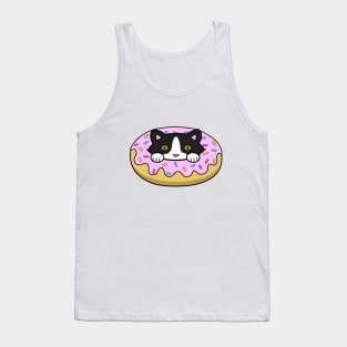 Pink Doughnut Cat Tank Top